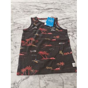 Feetje - Jongens - Shirt (zonder Mouw) - Anthracite/Palm - Mt 80