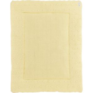 Meyco Baby Knots boxkleed - soft yellow - 77x97cm