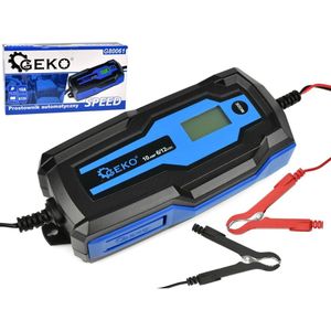 GEKO Automatische acculader - 6/12V - 10A - LCD display - IP65 waterdicht