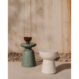 Kave Home - Sapira kaars van keramiek in bruin Ø 21 cm