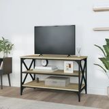 VidaXL Tv-meubel 80x40x50 cm - Bewerkt Hout - Sonoma Eikenkleurig