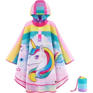 Waterdichte Regenponcho voor Kinderen - Lichte Regenjassen voor Jongens en Meisjes