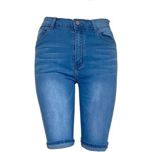 Hoogwaardige Dames Hoge Taille 3/4 Broek / Jeans | Drie Kwart Denim Broek / Spijkerbroek - M