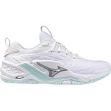 Mizuno - WAVE STEALTH NEO 2 - Handbalschoenen - Wit/Blauw Tint