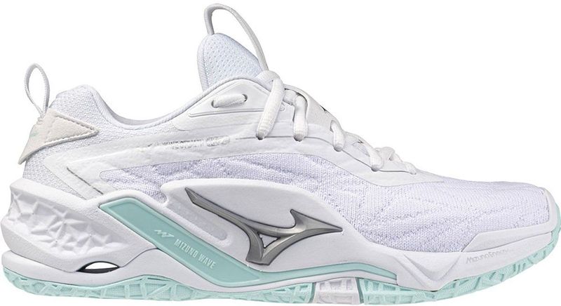 Mizuno - WAVE STEALTH NEO 2 - Handbalschoenen - Wit/Blauw Tint
