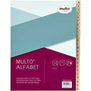 Tabbladen multo 7310230 a4 23r karton a-z chamois | 1 stuk | 10 stuks