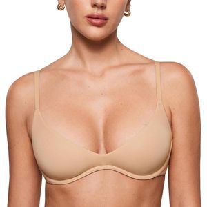 Allecto plus - Vrouwen BH met Plunge neklijn | Ongevoerde Beugel BH | Sexy Demi Balconette | Comfortabele Pasvorm