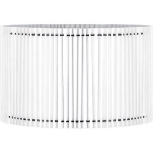 Home Sweet Home - Papieren Gevouwen Lampenkap - Cilindrisch - White - ø40 x 20 cm - E27 fitting - Voor Staande Lamp - Ontworpen voor woonkamer en eetkamer