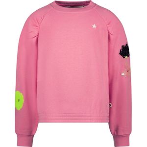 Like Flo Gebloemde Sweater Zoetroze