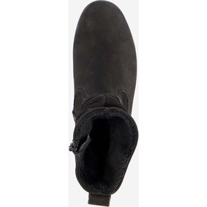 Hush Puppies gevoerde suede enkellaarsjes zwart - Maat 38 - Echt leer - Uitneembare zool