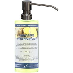 Handzeep Fresh Ginger 500 ml - met gratis RVS zilverkleurige pomp