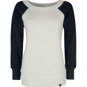 Forplay Yuki Dames Sweatshirts - gemêleerd grijs/zwart - L