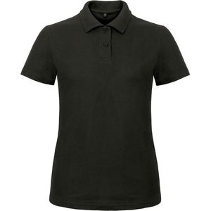 Zwart poloshirt basic van katoen voor dames - katoen - 180 grams - polo t-shirts M (38)