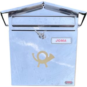Joma Brievenbus - Wandbrievenbus - Zilver Aluminium