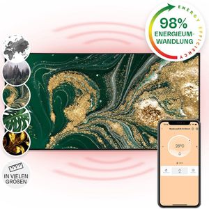 Klarstein Wonderwall Air Art Smart elektrische kachel - infraroodverwarming voor 14m²- infrarood paneel 120 x 60 cm - 700 W