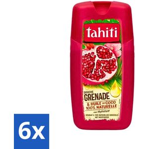 Tahiti - Douchegel - Granaatappel & Kokosolie - Hydraterend - 250 ml - Voordeelverpakking - 6 stuks