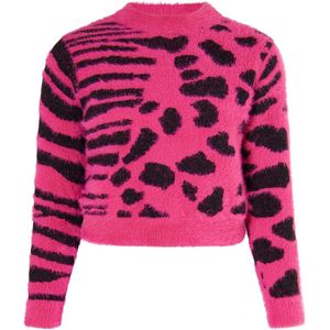 myMo - Gebreide Trui - Wilde Mix van Leeuw en Zebra