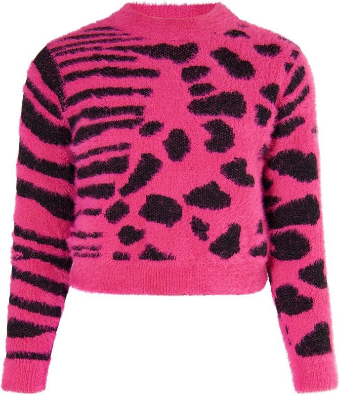 myMo - Gebreide Trui - Wilde Mix van Leeuw en Zebra
