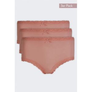 Nina von C 3-pack dames Tailleslip - Kant - Colours - Dames onderbroeken modal - Vrolijke kleuren - 44