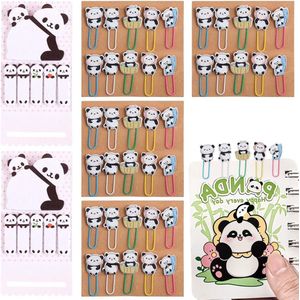40 paperclips, 2 panda-notitiestrips, cartoon-bladwijzers, schattige memohouders - kantoorbenodigdheden voor scholieren en leraren