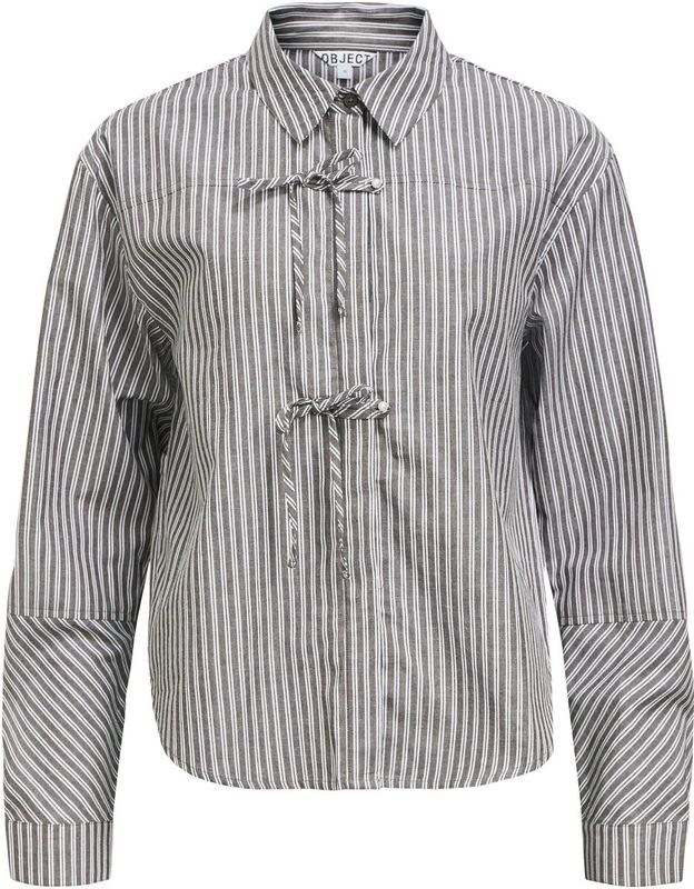 Object - Blouse - Seal Brown - Objnoelle Re Shirt 141 23047730 - Dames