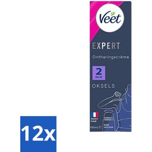Veet Expert Ontharingscrème Oksels 100 ml - Voordeelverpakking - 12 stuks