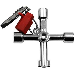 Kruissleutel universeel - 1 stuk - praktische driehoekige multifunctionele sleutel van metaal