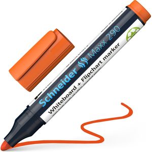 Schneider whiteboard marker - Maxx 290 - ronde punt - oranje - voor whiteboard en flipover - S-129106
