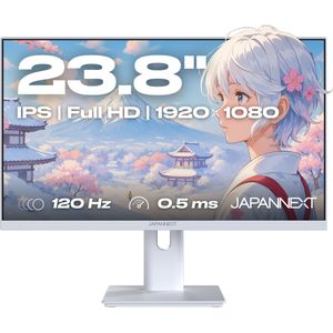 JAPANNEXT Gaming Monitor 23.8"" IPS Full HD (1920x1080) 120Hz 0.5ms Wit | JN-IPS238G120F-HSP-W