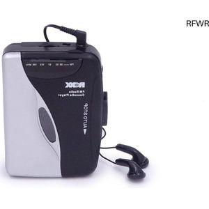 RFWR® Draagbare Cassettespeler met FM Radio en Hoofdtelefoon