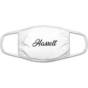 Hasselt mondkapje | gezichtsmasker | bescherming | bedrukt | logo | Wit mondmasker van katoen, uitwasbaar & herbruikbaar. Geschikt voor OV