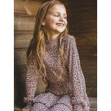 LOOXS Little 2601-7817-897 Meisjes Jurk - Maat 92 - lila dessin van 97% Cotton 2% Polyester 1%lycra