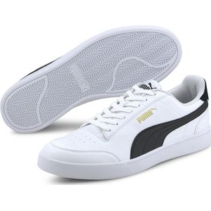 PUMA Shuffle Unisex Sneakers - Wit/Zwart/Goud - Maat 42,5