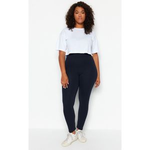 Trendyol Vrouwen Lang Hoge taille Dun Marineblauwe gebreide Consolidator-legging met hoge taille TBBSS22TA0022