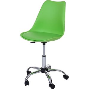 Malmö MCW-T501 draaistoel, bureaustoel, werkkruk, in hoogte verstelbaar ~ kunstleer, groen