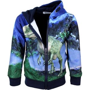 S&C Vestje DinoTyrannosaurus rex blauw Kids & Kind Jongens Blauw - Maat: 86/92