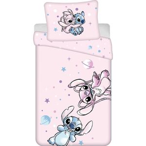 Disney - Lilo & Stitch - Dekbedovertrek - Roze - Eenpersoons - 140 x 200 cm / 70 x 90 cm - Katoen