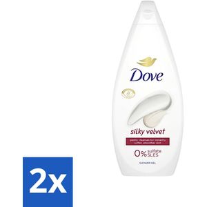 Dove Silky Velvet - Douchegel - Sulfaatvrij - 250 ml - Voordeelverpakking - 2 stuks