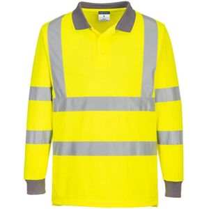 Portwest Eco Hi-Vis L/S Polo (6 stuks) EC11 - Geel - XXXL