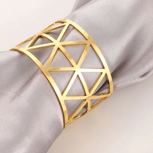 Servetring goud - 6 Stuks - Servetring lux - Tafel decoratie - Tafel accessoires - Bruiloft decoratie - Set 6 servetringen - Goud - Luxe