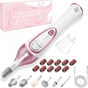 Equivera Nagelfrees - Nagelfrees set - Nagelfrees elektrische - Nagelfrees Electrisch - Nagelfrees Manicure Pedicure - Manicure set - Manicureset - Pedicureset - Pedicure set - Nagelfrees Machine - Elektrische nagelvijl voor gelnagels - Nagelfreesmac