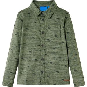 vidaXL - Kindershirt - 140 - gemêleerd - kakikleurig