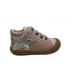 Naturino veter bumper zilveren ster lederen schoenen Frey Roze mt 26