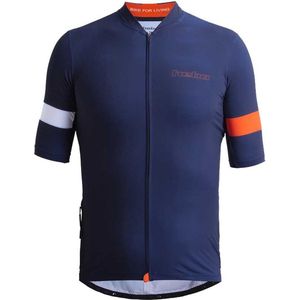 Hebo Ochoco Korte Mouw Wielertrui Blauw L Man