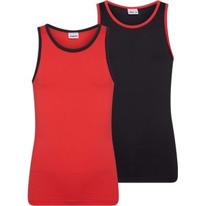 Beeren 2-Pck Mix&Match M. Hemd Mix Rood/Zwart 170/176