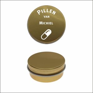 Pillen Blikje Met Naam Gravering - Michiel
