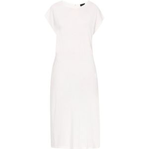 DreiMaster - Klassik - Jurk - Wit - 3/4 Lengte - Ronde Hals