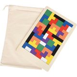 Kronkel vlak leg puzzel (40 stukjes) - Tetris stijl - 26 x 18 cm