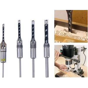 Ortho® - Vierkante gatenboor Set - Stemboor - 6,4 mm - 8 mm - 9,5 mm - 12,7 mm - Hout - 4 Stuks