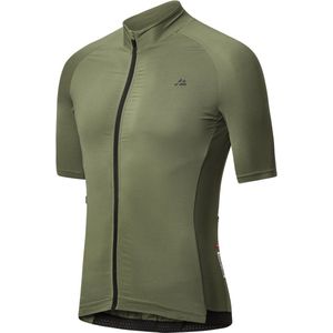 DANISH ENDURANCE Fietstrui voor Heren - Wielershirt - Korte Mouwen - Quick-Dry - Olijfgroen - Maat L